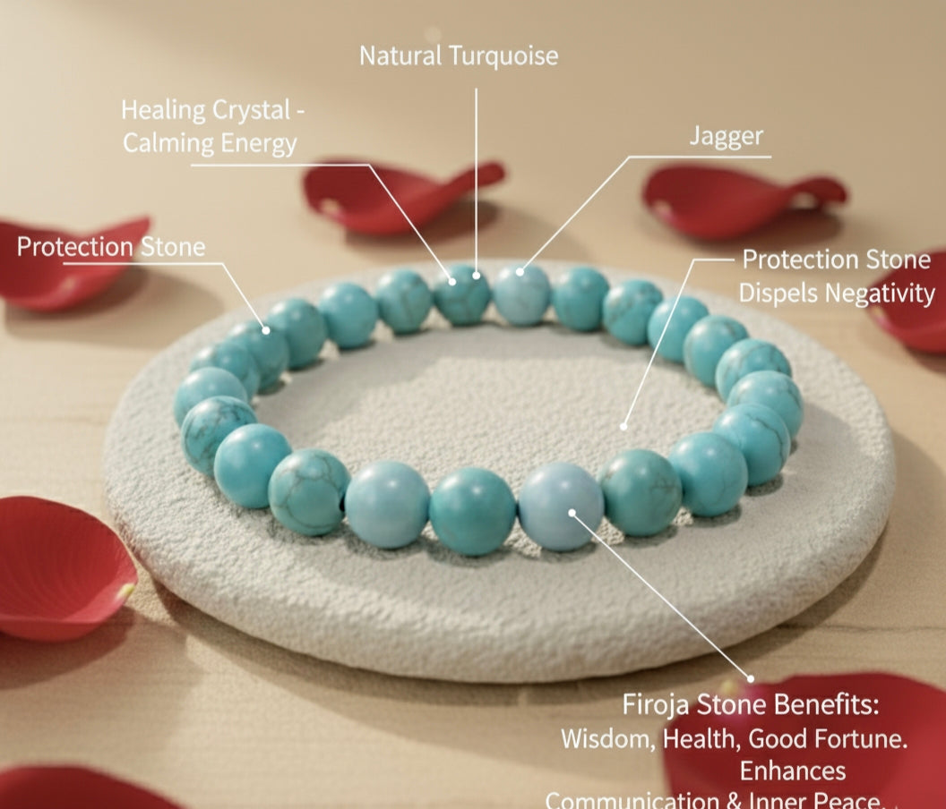 Natural Irani firoza stone bracelet